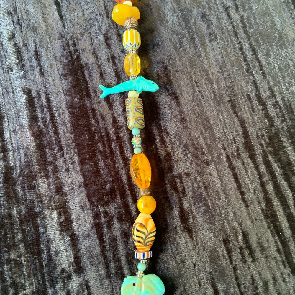 World Tribe turquoise fetish necklace - Picture 5 of 11